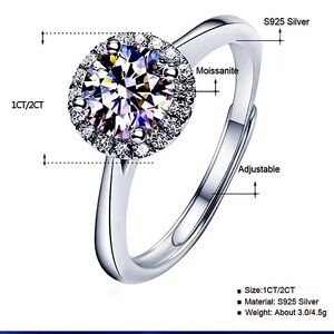 2ct. t.w. Mojssanite Diamond Engagement Ring